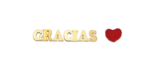 Spanish Word Gracias Translated Thank You English — 스톡 사진