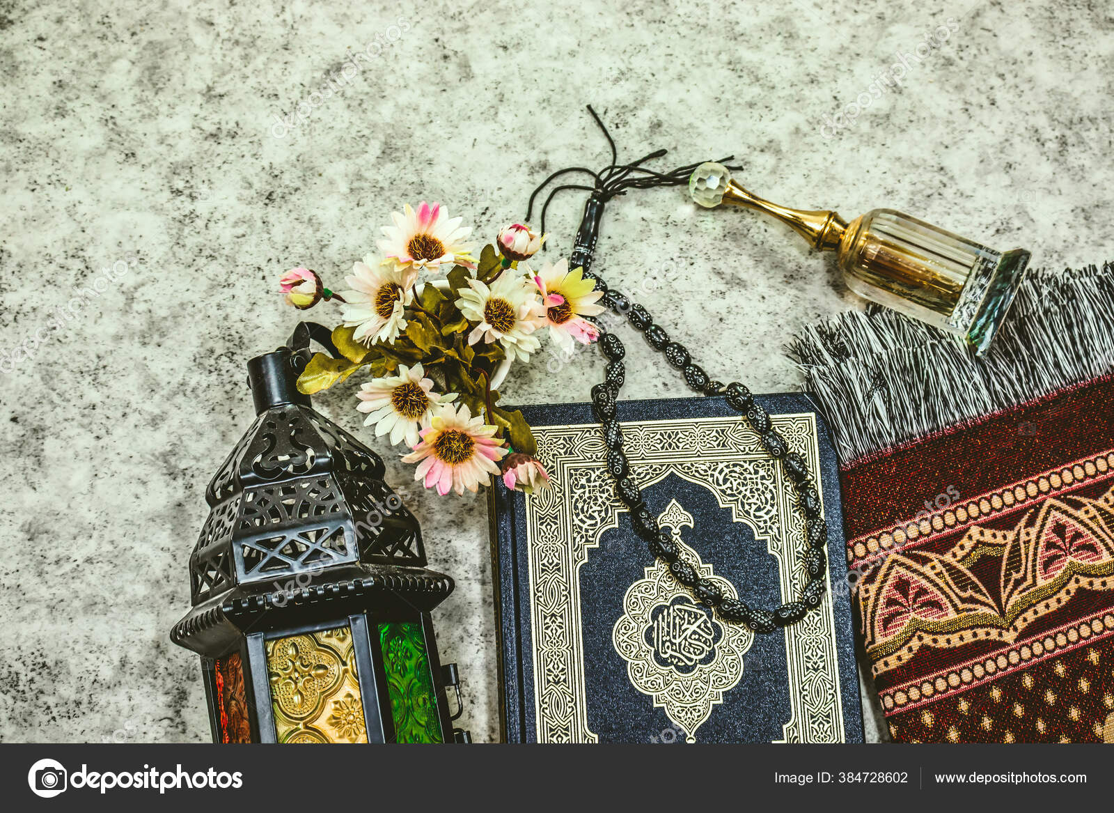 Украшенный Арабский Фонарь Oud Духи Черными Четками Молитвенный.