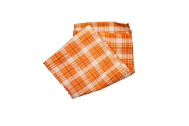 turuncu, beyaz peçete beyaz üzerinde izole