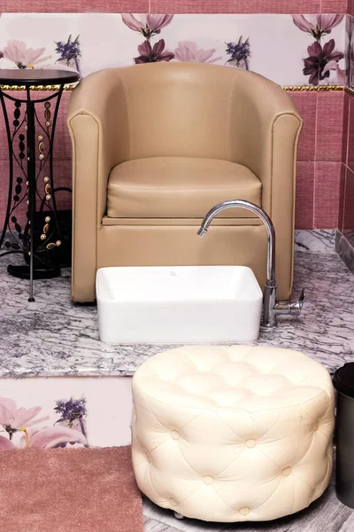 Chair Sink Pedicure Beauty Salon — Stock Photo, Image