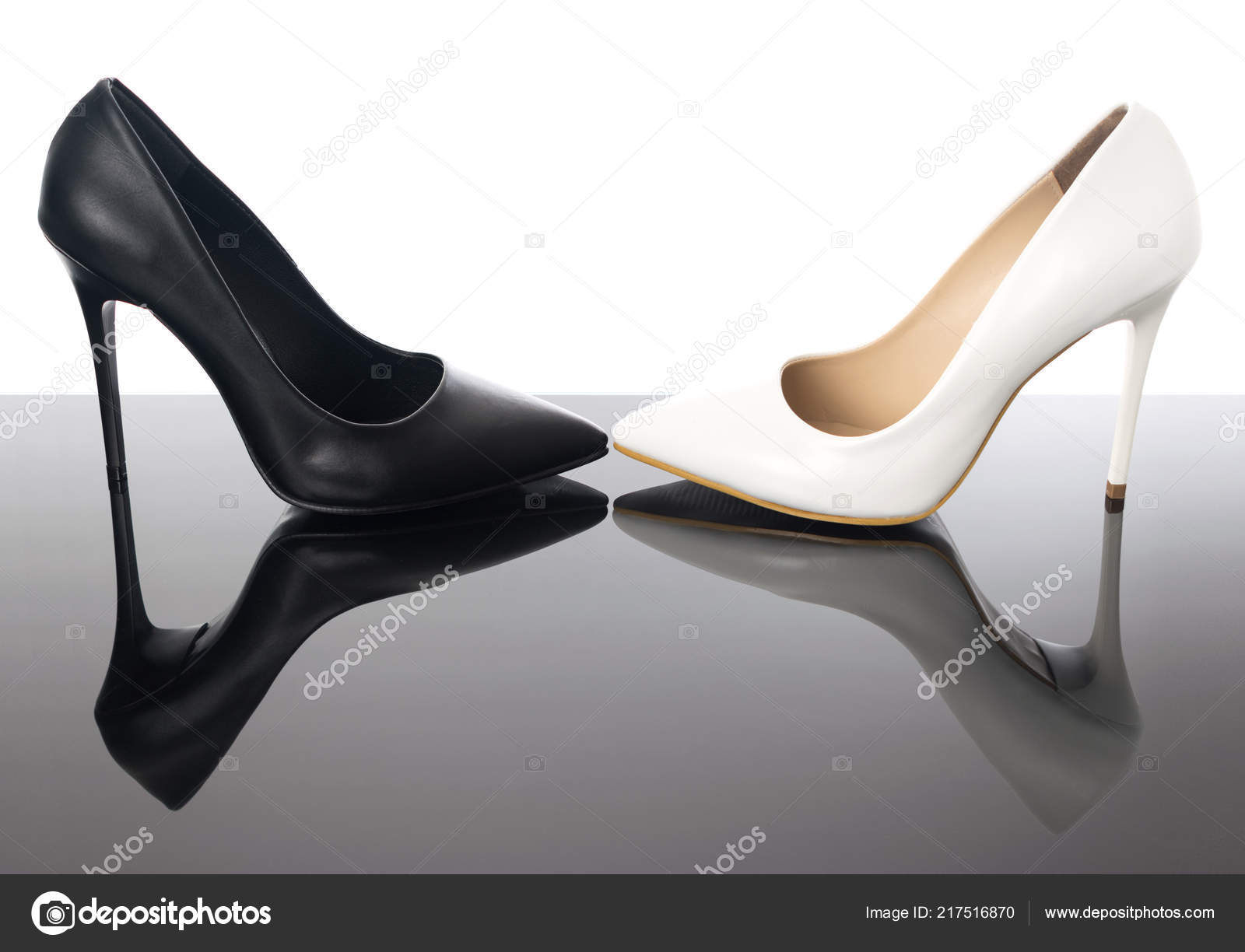 reflective high heels