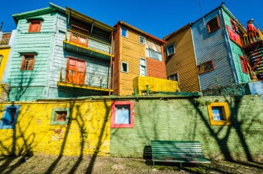 La Boca, Buenos Aires Caminito geleneksel renkli evler