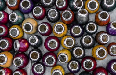 Arjantin yerba mate çay içmek için geleneksel calabash gurmeler