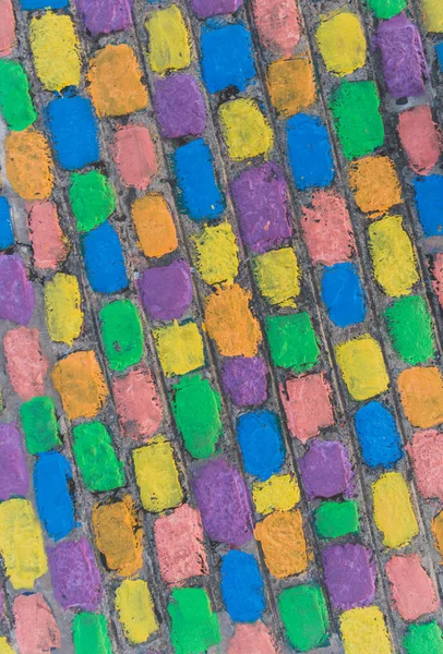 La Boca mahallesinde Caminito sokakta yolda renkli çakıl