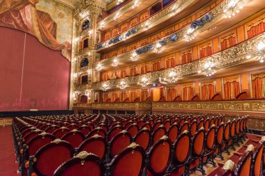 Buenos Aires, Arjantin - 1 Şubat 2018: Teatro Colon Tiyatrosunun İçi