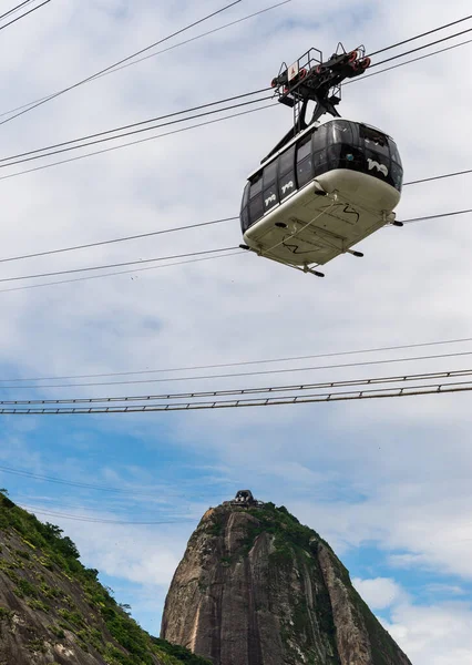 Rio de Janeiro, Brazil - February 24, 2018: Cable car to the Pao de Acucar — стокове фото