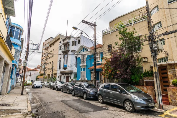 Rio de Janeiro, Brazil - February 23, 2018: Houses in the neighborhood of Urca — Stock Photo, Image