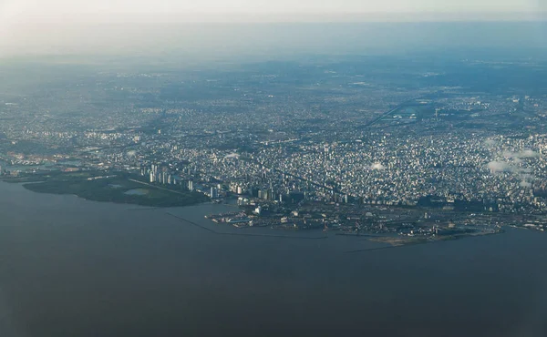 Paesaggio vista aerea del centro della città di Buenos Aires, Argentina . — Foto Stock