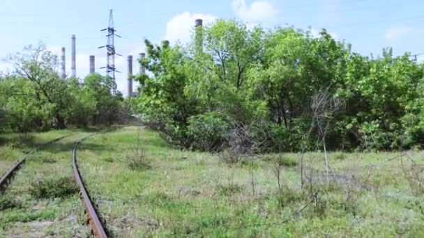 Ferrocarril a la estación termal — Vídeos de Stock