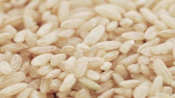 Brown rice in bulk — Stock Video