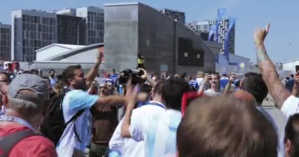 De ventilators van de voetbal van Argentinië — Stockvideo