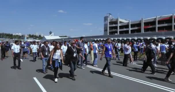 Fußballfans von argentina wc — Stockvideo