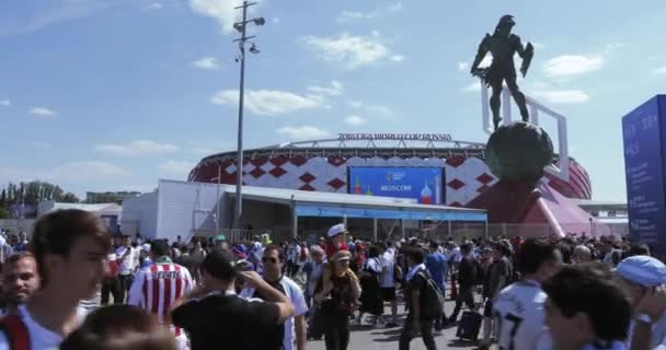 De ventilators van de voetbal van Argentinië — Stockvideo
