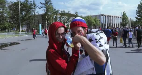 Футбольные фанаты Франции — стоковое видео