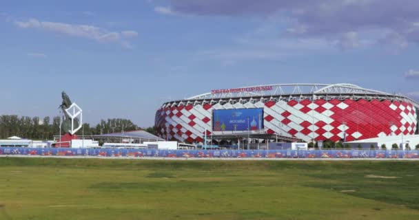 Blick auf das Spartak-Stadion — Stockvideo