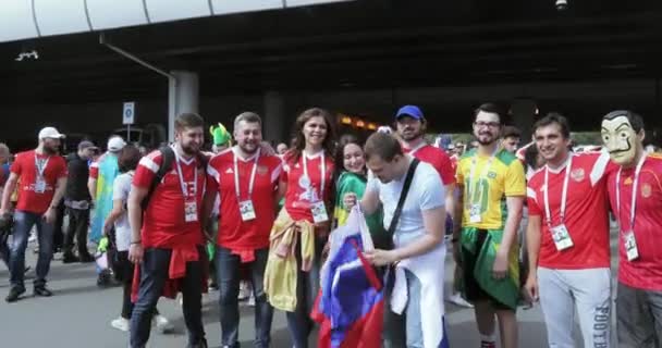 De ventilators van de voetbal van Spanje — Stockvideo