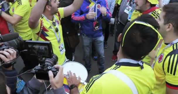 コロンビアのフットボールのファン — ストック動画