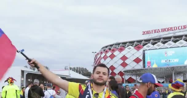 Fãs de futebol da Colômbia — Vídeo de Stock