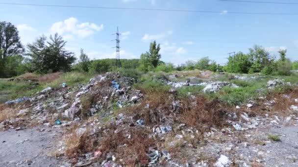 Toplu olarak endüstriyel çöp — Stok video