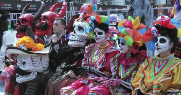 Carnaval Mexicano Celebración de los Muertos — Vídeos de Stock