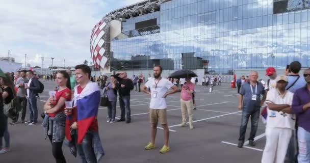 FIFA ανεμιστήρες Φεστιβάλ στο στάδιο Spartak — Αρχείο Βίντεο