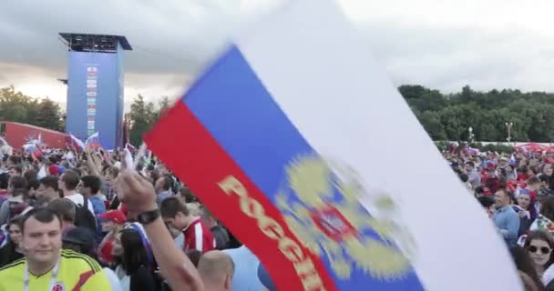 Фестиваль болельщиков ФИФА на Воробьевых горах — стоковое видео