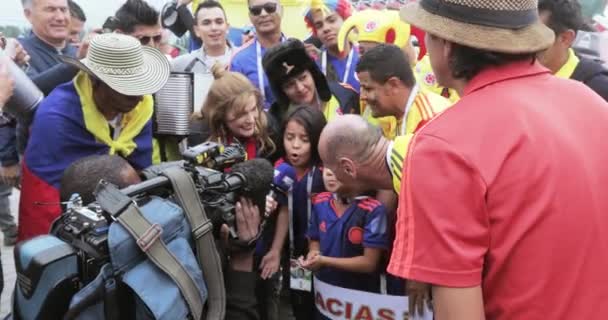 Fotbollssupportrar i Colombia — Stockvideo