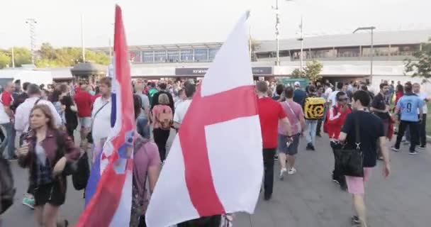 Hırvatistan futbol hayranları — Stok video