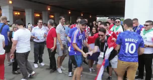 De ventilators van de voetbal van finale — Stockvideo