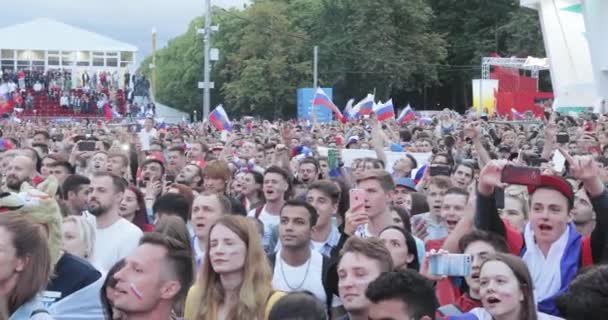 Festiwal fanów FIFA na wzgórza Worobiowe — Wideo stockowe