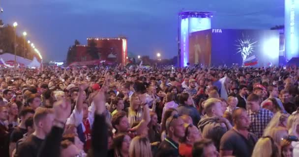 Fifa ワールド カップ、雀が丘のファンのお祭り — ストック動画