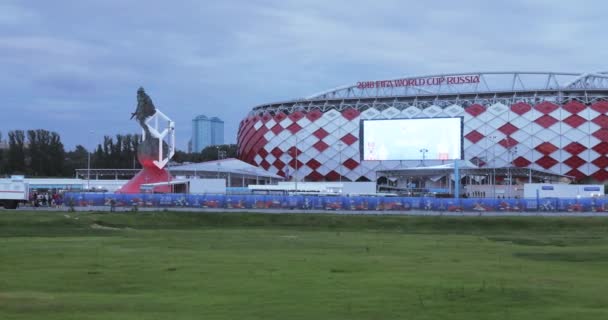 Weergave van Spartak stadion — Stockvideo