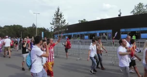 Futbol taraftarları final — Stok video