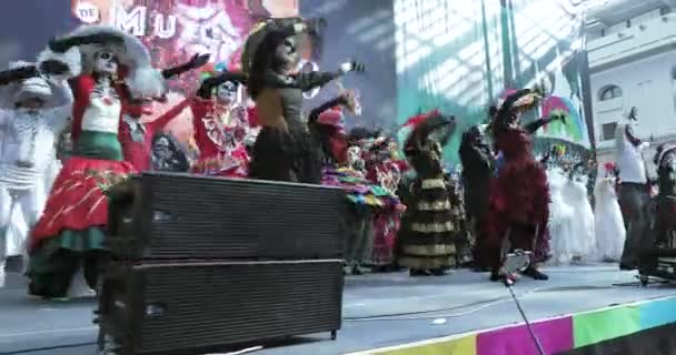 Carnaval Mexicano Celebración de los Muertos — Vídeos de Stock