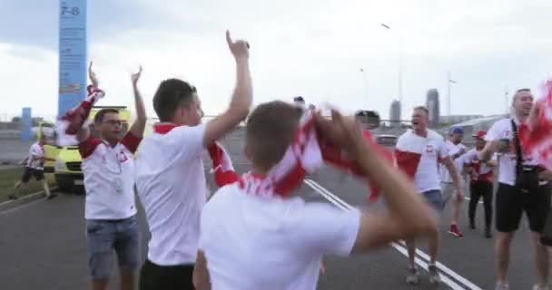 波兰足球迷 — 图库视频影像