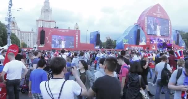 Festival of fans of FIFA on the Sparrow Hills — Stock Video