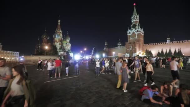 Aficionados al fútbol en Red Square — Vídeos de Stock