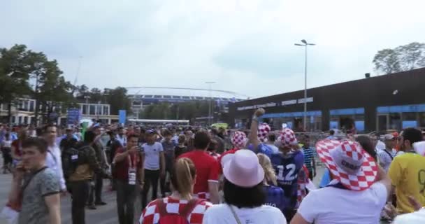 De ventilators van de voetbal van finale — Stockvideo