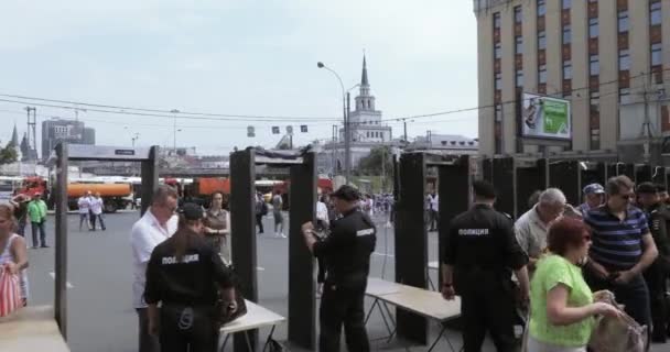 Узгоджені мітинг проти підвищення безпеки скринінг — стокове відео