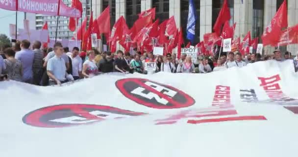 Reunião acordada contra o aumento — Vídeo de Stock