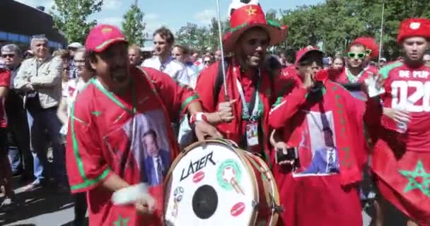 Fotbaloví fanoušci Marokko — Stock video