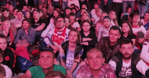 Festiwal fanów FIFA na wzgórza Worobiowe — Wideo stockowe