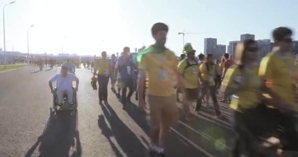 Fãs de futebol da Sérvia — Vídeo de Stock