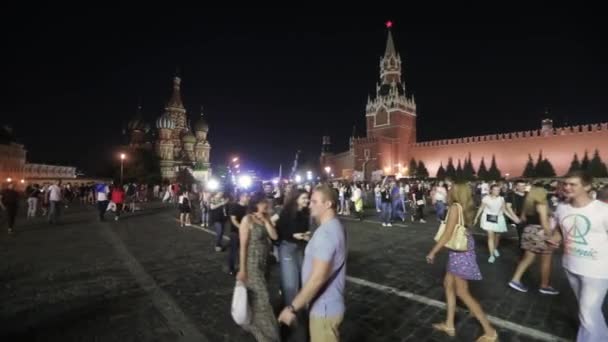 Aficionados al fútbol en Red Square — Vídeos de Stock