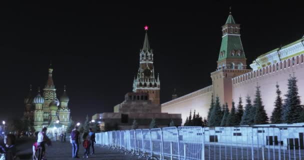 Plaza Roja por la noche — Vídeo de stock