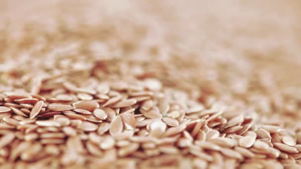Flax seeds in bulk — Stock Video