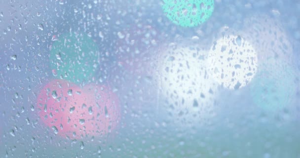 Rain drops on the glass — Stock Video