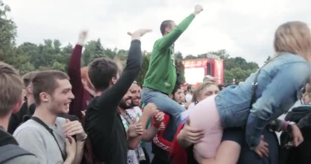 Фестиваль любителів Fifa на Воробйови гори — стокове відео