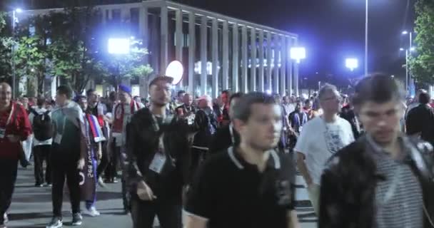 Fans sepak bola dari Final — Stok Video