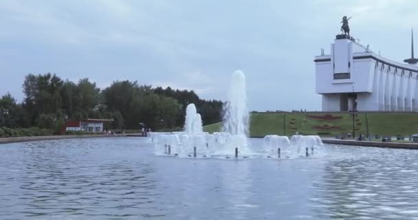 Fontän i Victory Park — Stockvideo